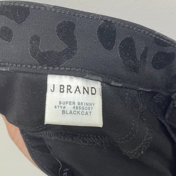 J BRAND Blackcat Velvet Animal Print Skinny Jeans sz 28 - Picture 11 of 11